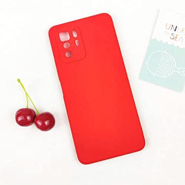Imagem de Capa Colorida para Xiaomi Poco X3 GT 5g Silicone Soft-Touch [Coronitas Acessorios] (Vermelho)