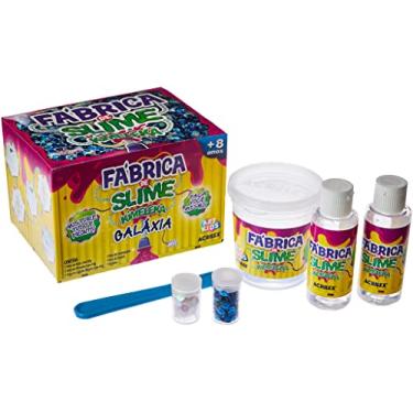 Imagem de Slime Kimeleka Galaxia Fabrica Slime - Caixa Com 4 Acrilex Multicor