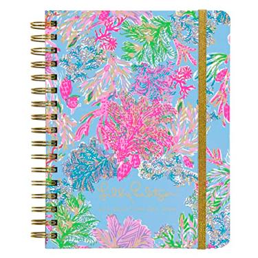 Imagem de Lilly Pulitzer Agenda di ria 2023-2024, agenda grande datada de agosto de 2023 a dezembro de 2024, planejador semanal com calend rio mensal, adesivos, bolsos e encaderna o em espiral, agenda fofa de capa dura, Cay to My Heart