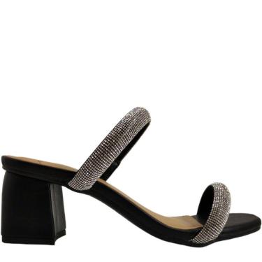 Imagem de Tamanco Feminino Casual Salto Médio com Strass La Femme 57.024