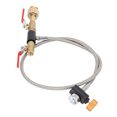 Imagem de Adaptador de Recarga de Cilindro, Adaptador de Recarga de Cilindro Com Manômetro, Adaptador de Recarga de Cilindro CGA320 G1/2, Tanque de CO2 de Válvula Dupla, Conectores de Grelha