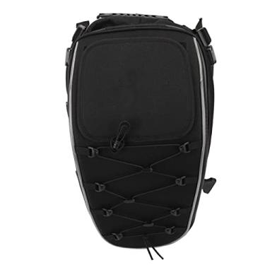 Imagem de Mochila de Bagagem, Portátil, Tecido Oxford, à Prova d'água, Bolsa Traseira para Motocicleta, Resistente a Impactos, Aparência Clássica para Moto (Branco)