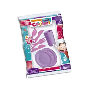 Imagem de Kit de Prato Talheres e Copos de Brinquedo da Play Cooker 8 Peças Altimar 7778