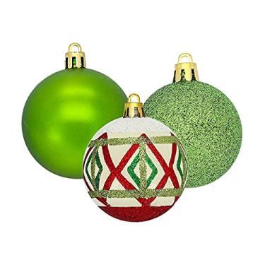 Imagem de Magizi by Tuut, Jogo com 9 peças de Bola Mista Decorada. 6cm, Verde/Vermelho