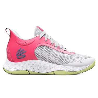Imagem de Under Armour Grade School Kids Curry 3Z6 Tênis de basquete tamanho, Névoa cinza/choque rosa, 5 Big Kid