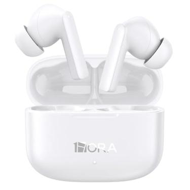 Imagem de Fone de Ouvido Sem Fio Aut206b Branco Bluetooth 5.3 Design Intra-Auricular Controle de Toque Estojo de Carregamento Compatível com Vários Dispositivos MPOWER