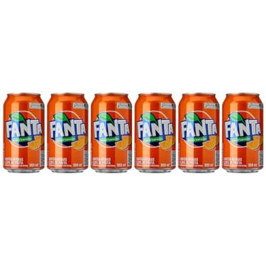 Imagem de Pack de Fanta Laranja lata 350ml 6 unidades