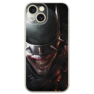 Imagem de ERT GROUP Capa de celular para iPhone 15 original e oficialmente licenciada DC padrão Batman Who Laughs 002 perfeitamente adaptada à forma do celular, capa feita de TPU