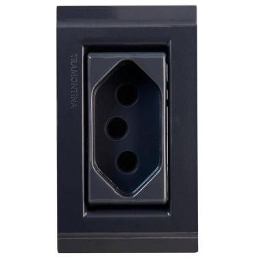 Imagem de Conjunto Para Móvel 1 Tomada 2p+t 20 A Tramontina Liz Grafite Tramontina