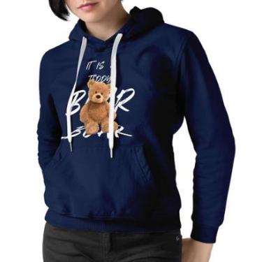 Imagem de Moletom Feminino Urso Ted Blusa De Frio Canguru Estampado-Feminino