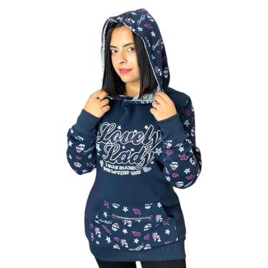 Imagem de Blusa Casaco Sobretudo Feminina Moletom Dupla Face 2 Em 1-Feminino