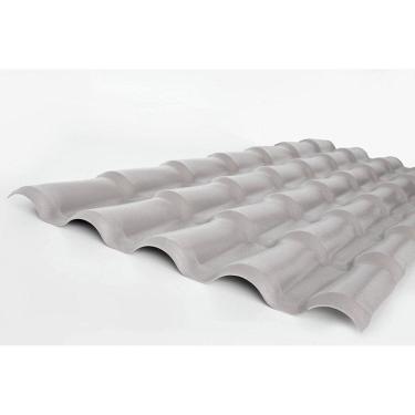 Imagem de Kit com 20 Telhas PVC Colonial 88x262cm Lux Telhas Cinza