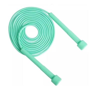 Imagem de Corda de pular ajustável com alça antiderrapante para treino, corda de pular de fitness para homens, mulheres e crianças, corda de pular de velocidade para exercício crossfit (Menta verde)