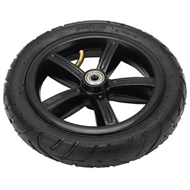 Imagem de Roda pneumática de 20 cm com tubo interno, roda de substituição de pneu para scooter elétrica, trotinete grossa, tubo interno de substituição para scooter elétrica com cubo e rolamentos
