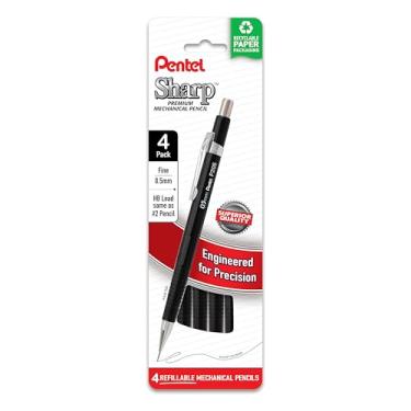 Imagem de Pentel Lapiseira afiada, (0,5 mm), linha fina, cano preto, pacote com 4 (P205PF4A)