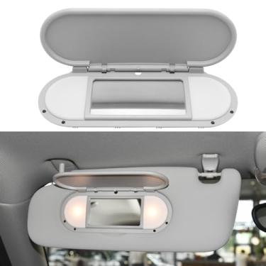 Imagem de Abodvu Compatível com 2015-2022 Mini Cooper Sun Visor Vanity Mirror Cover, Viseira Frontal Iluminado Espelho Substituição F55/56/60 para Esquerda/Direita, 1 PÇ Viseira de Sol Maquiagem Espelho Fivela