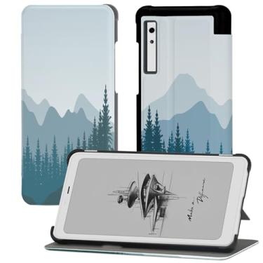 Imagem de QIOFEARTH Capa para capa traseira Onyx BOOX Palma de 15,5 cm, nova capa de couro PU leve e segura para água, capa protetora dobrável, compatível com BOOX Palma 15,6 cm E-Ink Capa protetora (floresta)