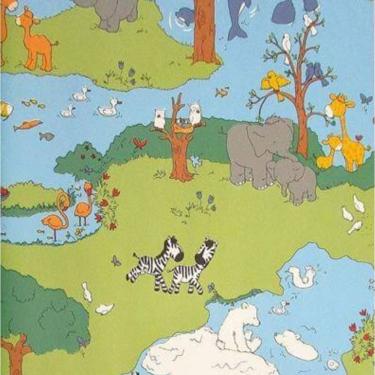 Imagem de Papel de Parede Safari Friends Infantil Colorido SF6206