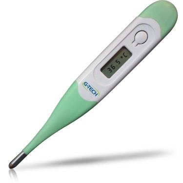 Imagem de Termômetro Digital Axilar Clínico Ponta Flexível Com Beep Cor Verde  G-Tech