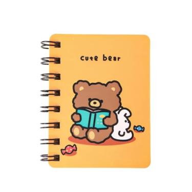 Imagem de Joucien Caderno portátil de 5 peças - A7 para estudante do ensino fundamental para aprendizagem e escritório, bolso - Urso de pelúcia