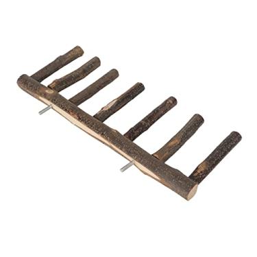 Imagem de Escada de Madeira de Pássaro, Escada de Vários Degraus, Escada de Papagaio Suporta Vários ângulos para Suprimentos Estáveis ​​para Animais de Estimação (7 Passo)