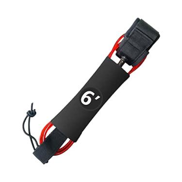 Imagem de Aosekaa de prancha de surf, coleira de board leash, alça de pulso forte corda de de surf para pranchas curtas, Vermelho, 6 PÉS