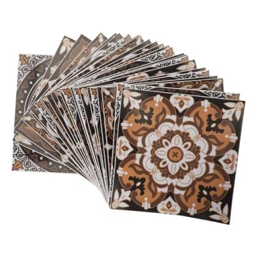 Imagem de 24 Pçs Auto Adesivo Decalques de Telha de Parede Resistente Ao óleo Retro Autoadesivo Telha Adesivo de Parede para Casa Banheiro Cozinha 15x15cm (HZ035)