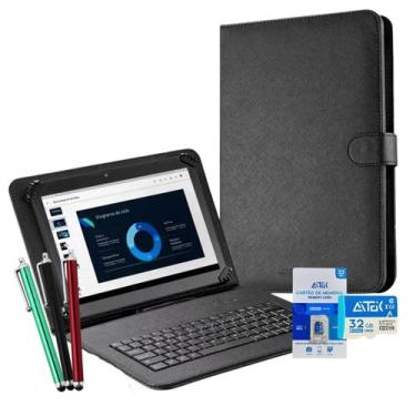 Imagem de Kit Essencial Capa com Teclado + Cartão 32gb Para Tablet M7 Multilaser