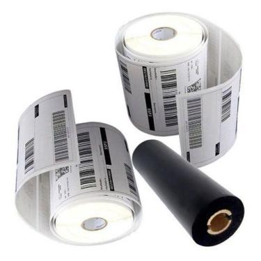 Imagem de Kit 400 Etiquetas 100x150 + 1 Ribbon Padrão Correios - Adegraf, Branco