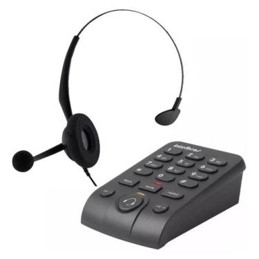 Imagem de Telefone Headset Aparelho Telefônico Intelbras com Base, Preto