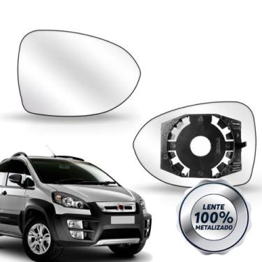 Imagem de Lente Retrovisor Fiat Idea 2011 A 2017 Com Base - BLAWER, Esquerdo