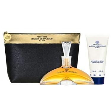 Imagem de KIT PERFUME FEMININO CLASSIC 100ML+BODY L. + NECESSAIRE MARINA B. ROUGE