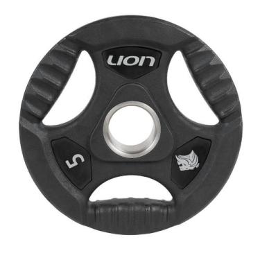 Imagem de Anilha 5 Kg Musculação Em Aço e Borracha Vulcanizada Lion - Lion Fitne