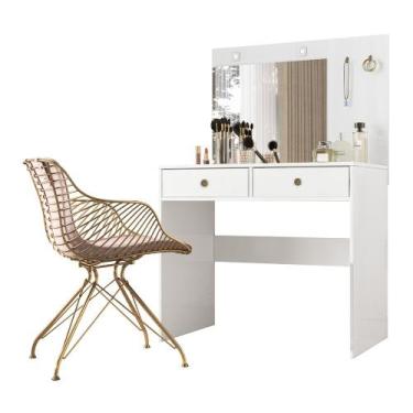 Imagem de Cômoda Penteadeira Camarim Ideal Branco Moval
