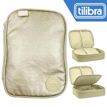 Imagem de Estojo Box Jumbo Tilibra Escolar Académie Metalizado, Dourado