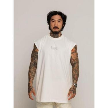 Imagem de Regata Oversized Strass Premium - thpe store, Off white, G