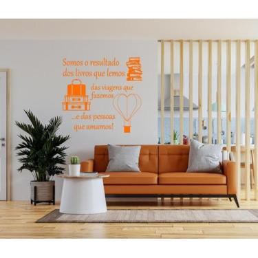 Imagem de Adesivo frase Somos o resultado parede decoração sala, quarto, cozinha