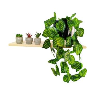 Imagem de Arranjo de Trepadeira artificial em Vaso de Plástico Melamina Preto - 