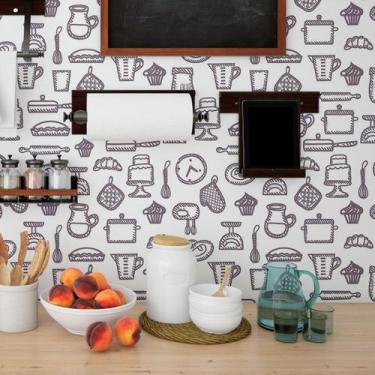 Imagem de Papel de Parede Adesivo Confeitaria N013195 0,58x2,5M - Adesivo BR