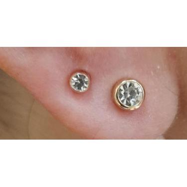 Imagem de Conjunto Rommanel brinco com cristal primeiro e segundo furo 523172 52