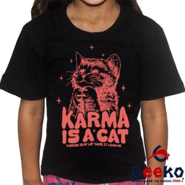Imagem de Camiseta Infantil Taylor Swift 100% Algodão Karma Is A Cat Geeko Pop, 