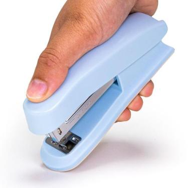 Imagem de Grampeador Grande De Papel Aço Super Resistente Versátil - Hxt, Azul