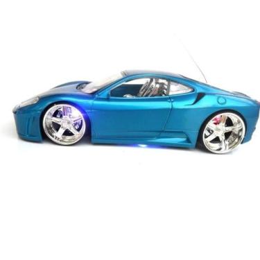 Imagem de Carrinho Perfect Controle Remoto Com Leds nas Rodas e Neon -( Azul) - 