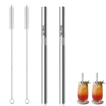 Imagem de Presentes de casamento para noiva noivo presentes de lua de mel para marido esposa casal canudos para coquetel palha de cerveja para mulheres homens futuro Mrs Lucky Mr Canudos de copo de vinho para