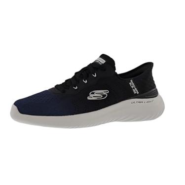 Imagem de Skechers Tênis masculino sem cadarço: Bounder 2.0 Tellem Tênis de caminhada, Azul marinho/preto, 44