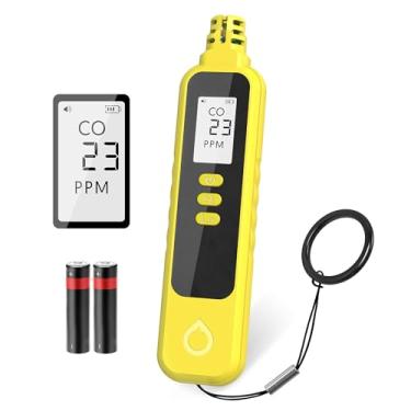 Imagem de PUTECCH Detectores de monóxido de carbono, portátil de CO, alimentado por bateria, monitor portátil de monóxido de carbono, detector de alarme com visor LCD para casa/exterior/viagem (pilhas