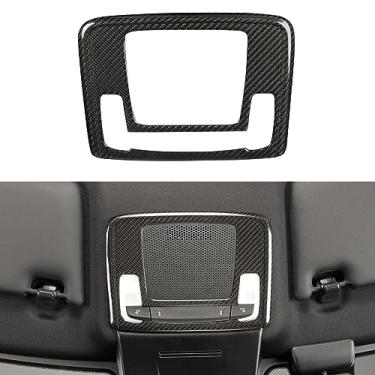 Imagem de JSWAN Cobertura de luz de leitura de carro de fibra de carbono para 11ª geração Civic Type R FL5 Typer cobertura de lâmpada de leitura de teto frontal capa de lâmpada de leitura de carro sobreposição