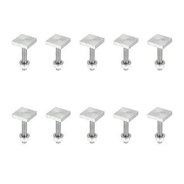 Imagem de X AUTOHAUX 10 peças de rack de teto universal parafuso em forma de T parafuso de suporte de carga de telhado parafusos de trilho em forma de T com arruelas de porcas rack de bicicleta adaptador de barra transversal