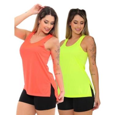 Imagem de Kit 2 Peças - Camiseta Regata Feminina Tapa Bumbum Mullet Academia Fit
