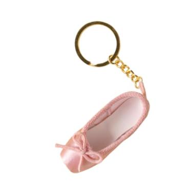 Imagem de TTETTZ Chaveiro de Sapato de Balé Elegante Compacto Chaveiro de Carro para Mochila Festa Aniversário Bolsa, Luz rosa